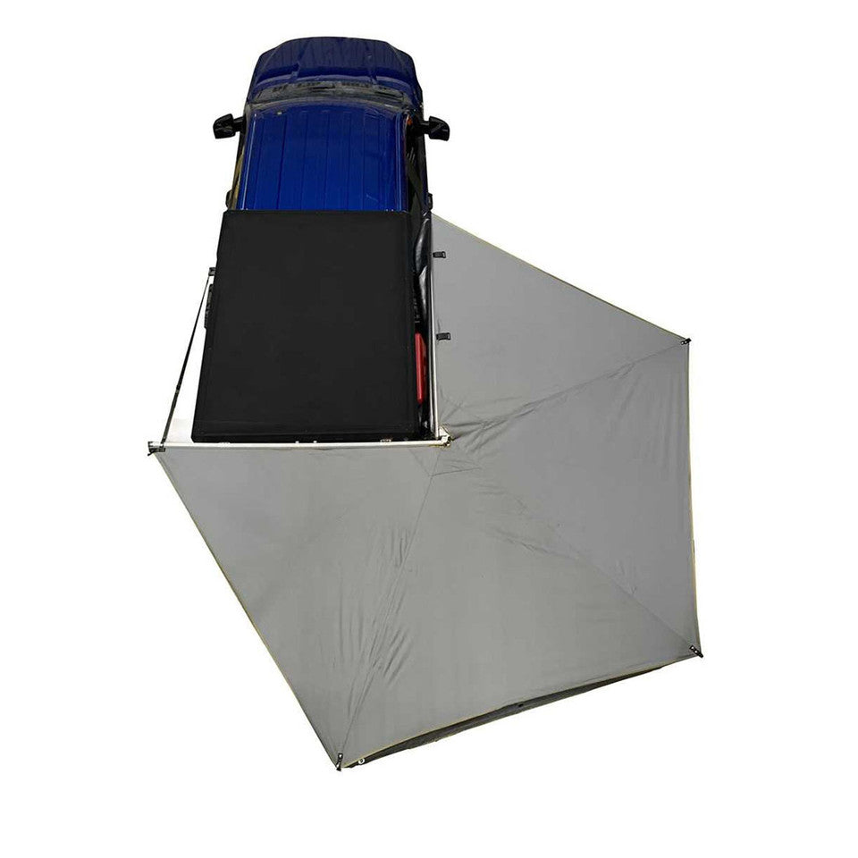 Overland Vehicle Systems HD Nomadic 270 LT Awning - Driver Side - Dark Gray With Black Travel Cover Universal