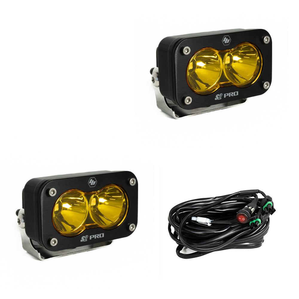BAJA DESIGNS S2 Pro Black LED Auxiliary Light Pod Pair - Universal