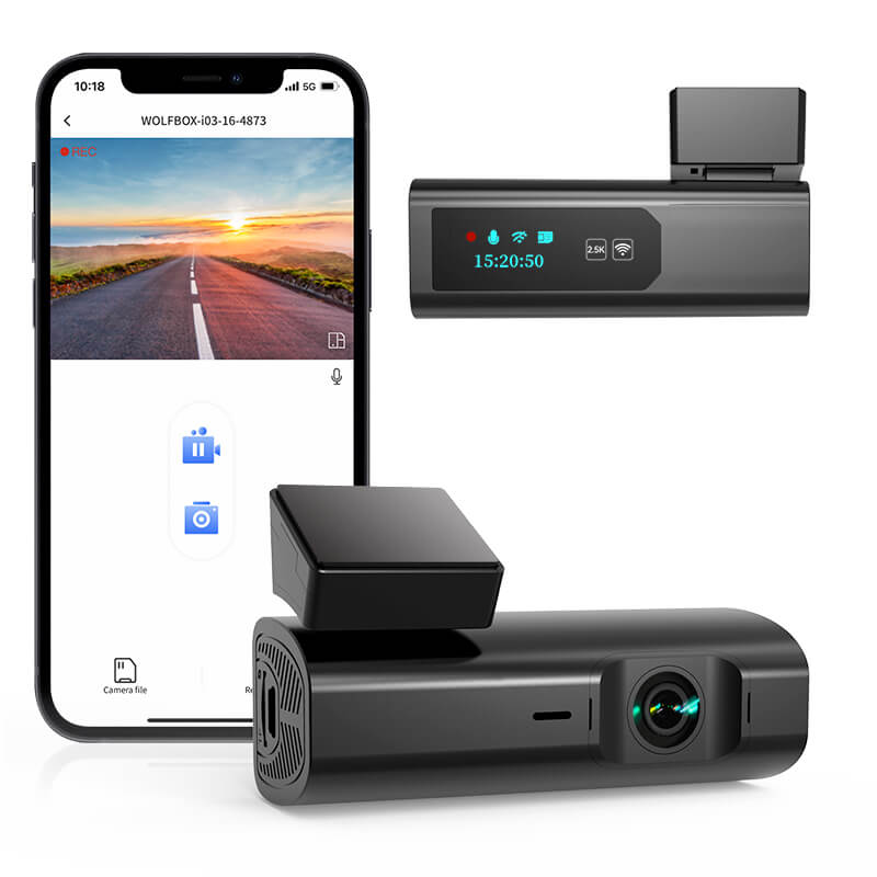 i03 | Built-in WiFi 2.5K Front&Full HD 1600P Dash Cam camera WOLFBOX Default Title