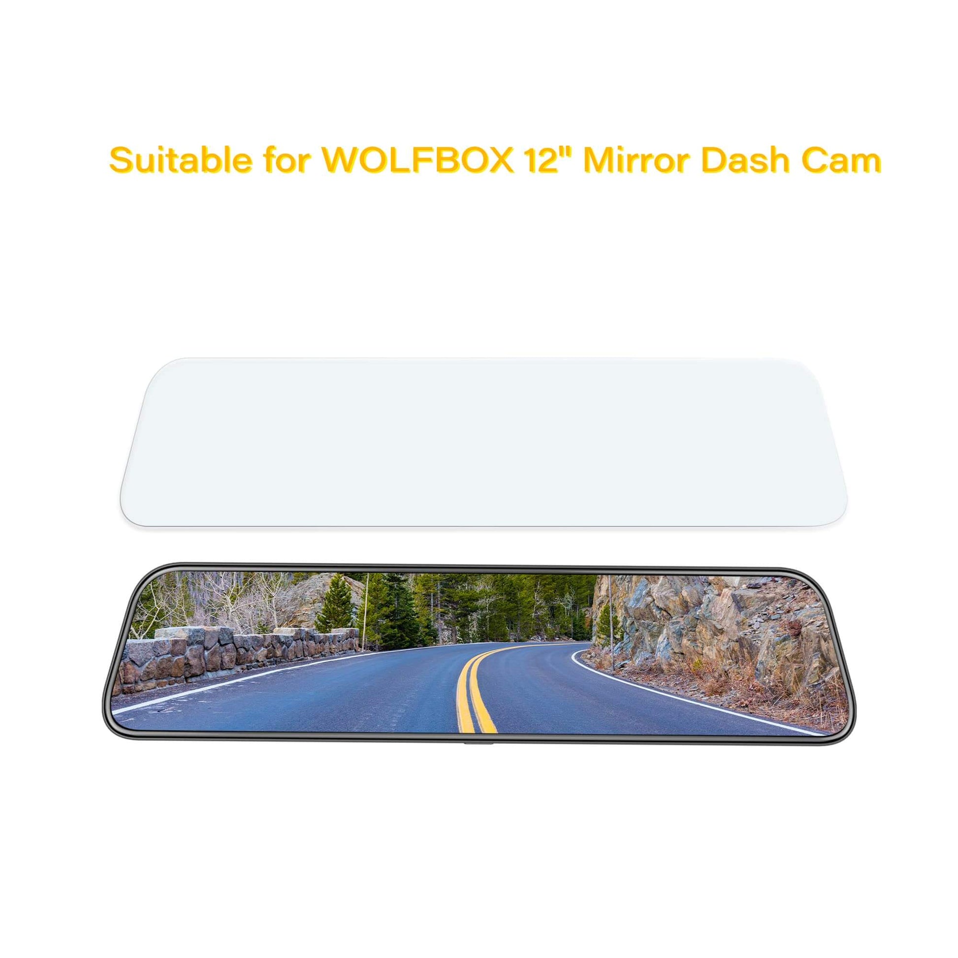 WOLFBOX 12inch Anti-Glare Film for Rear View Mirror Camera Accessory WOLFBOX