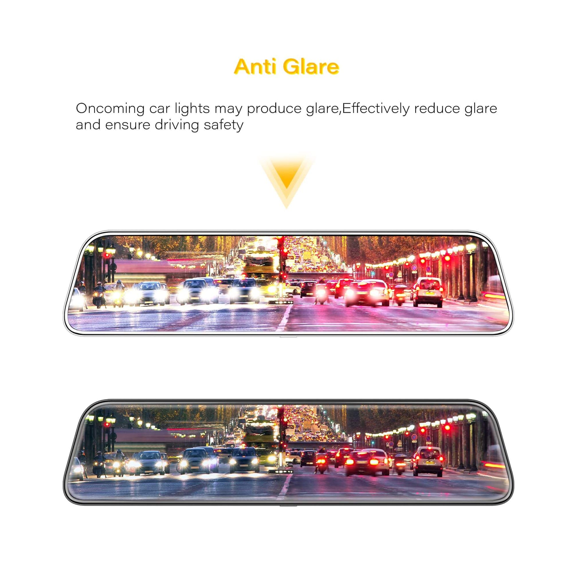 WOLFBOX 12inch Anti-Glare Film for Rear View Mirror Camera Accessory WOLFBOX