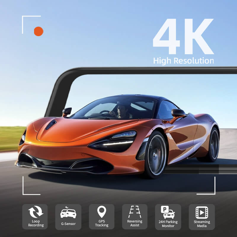 WOLFBOX G850 Rearview Mirror Backup Camera Dash Cam Smart Mirror camera WOLFBOX