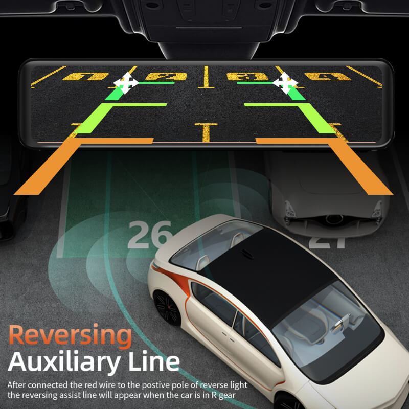 WOLFBOX G850 Rearview Mirror Backup Camera Dash Cam Smart Mirror camera WOLFBOX