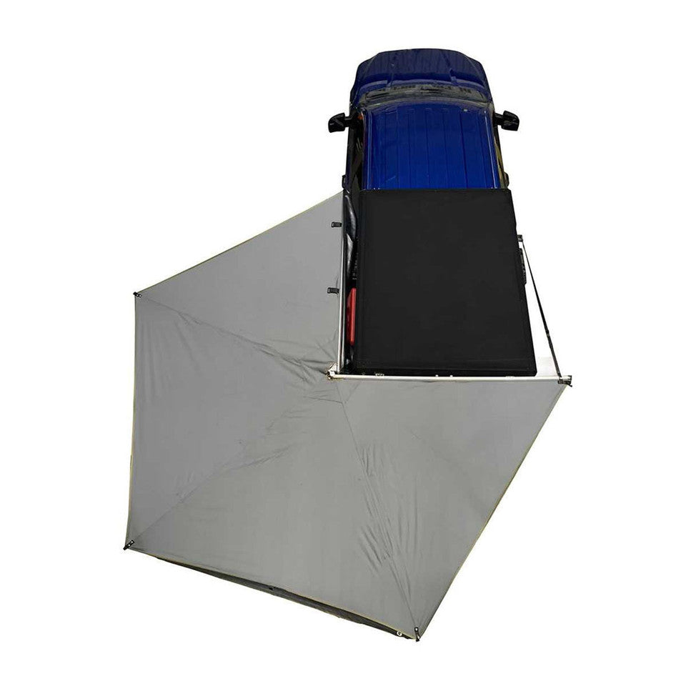 Overland Vehicle Systems HD Nomadic 270 LT Awning - Driver Side - Dark Gray With Black Travel Cover Universal