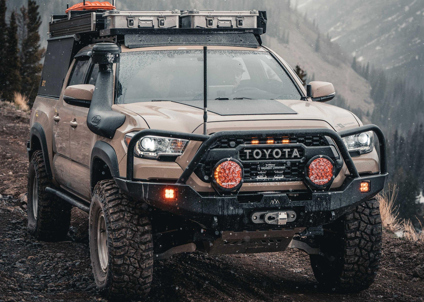 Toyota Tacoma (2016+) Hi-Lite Overland Front Bumper [Bull Bar] - Backwoods Adventure Mods