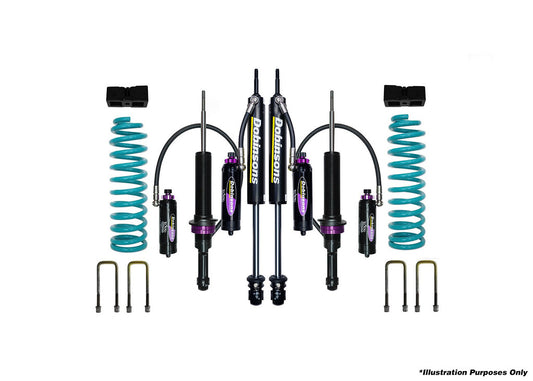 Dobinsons 1.5" to 3.0" MRR 3-way Adjustable Suspension Kit for 2005 to 2023 Tacoma 4x4 Double Cabs Bed with Quickride Rear