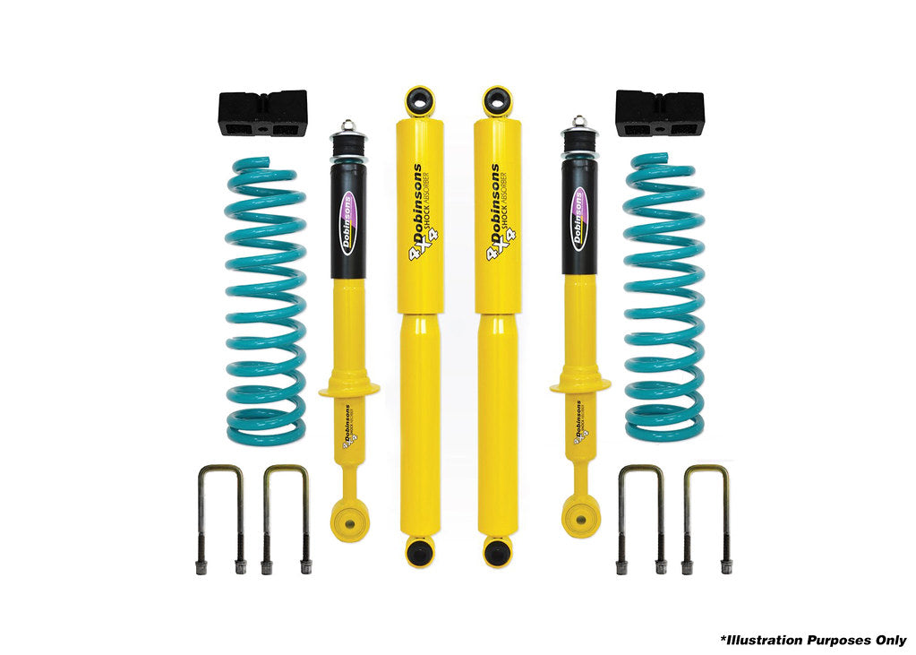 Dobinsons 1.5" to 3.0" Suspension Kit for 2005 to 2023 Tacoma 4x4 Double Cab Short Bed with Quickride Rear